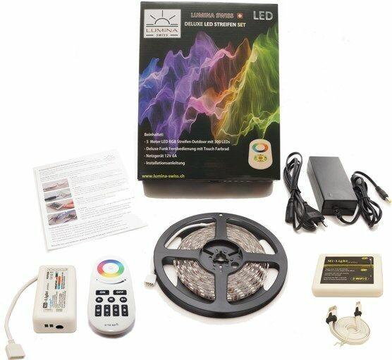 Lumina Swiss Kit de bande LED Multicolor+ (RVBWW) 2m Premium Indoor Smartphone (RGBW, 200 cm, Intérieur)