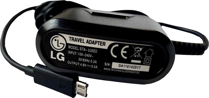 Actual product image LG Charger STA-U33/U34/U35, 0.5A, Micro USB, black, Bulk