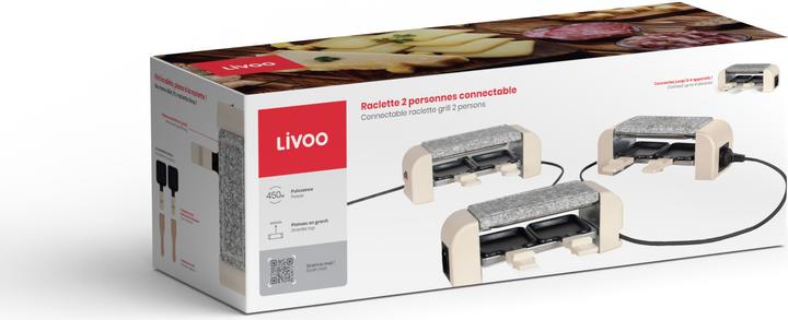 Actual product image Livoo Connectable raclette grill 2 persons