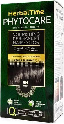 Herbal Time Phytocare Permanent Hair Dye Color Cocoa 5N (5N Cocoa)