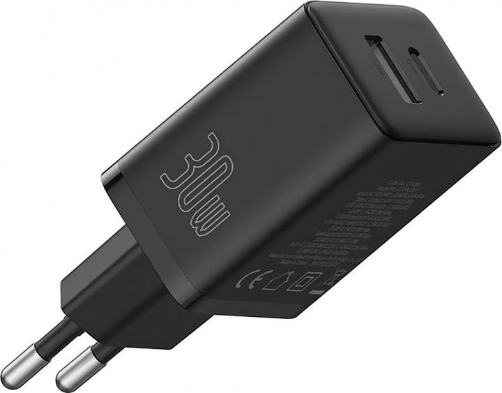 Produktbild Baseus Cube, 30W, 2.4A, 1 x USB-A - 1 x USB-C, schwarz (30 W)
