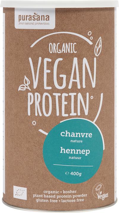 Produktbild Purasana Vegan protein HEMP NATURAL 50% 400 Gramm BIO (Hanfprotein, 1 Stk., 400 g)
