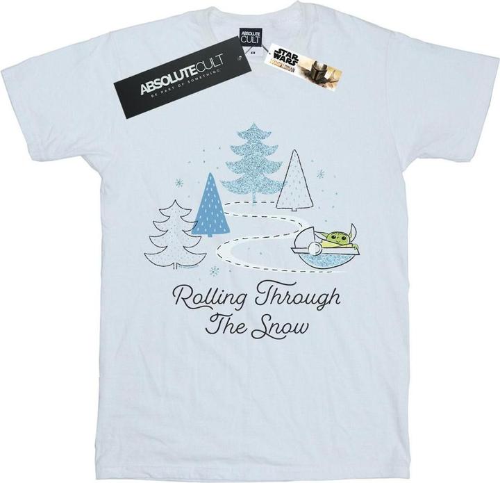 Star Wars The Mandalorian Rolling Through The Snow TShirt (M)