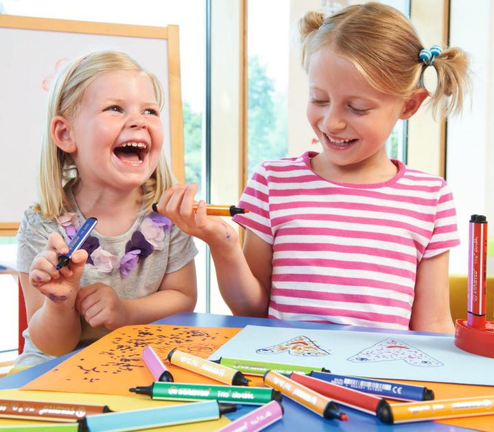 Image du produit STABILO Trio Scribbi Stylo feutre triangulaire à ressort (Multicolore, 14 x)