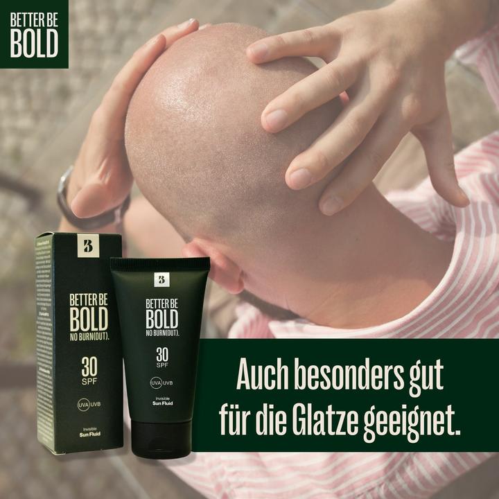 Actual product image Better be bold Sun fluid- Sun cream for bald head and face (Sun cream face, SPF 30, 50 ml)