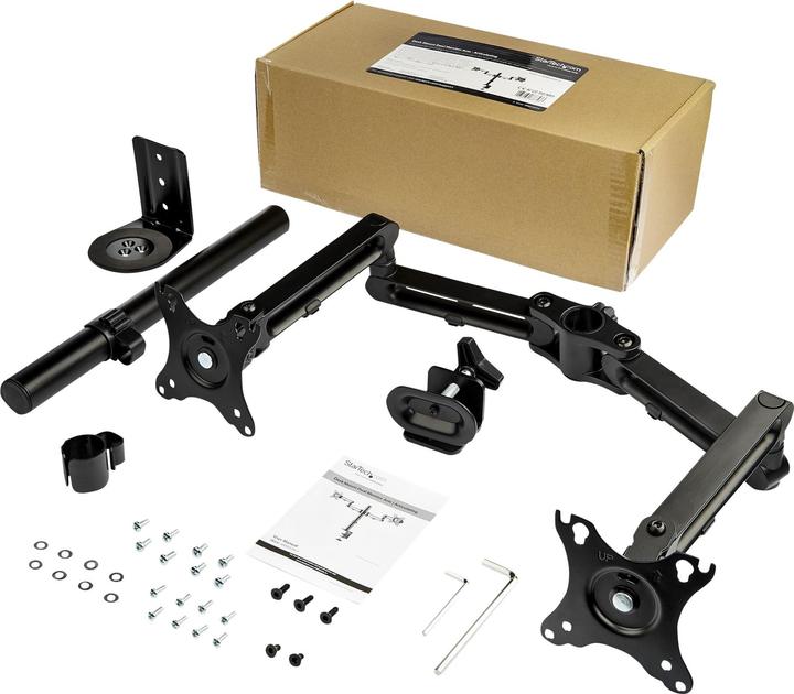 Produktbild StarTech ARMDUAL3 Doppel Monitorarm zur Tischmontage (Gelenkarme für bis zu 32-Zoll-VESA (Tisch, 32")