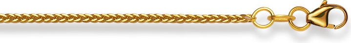 Natsumi Schmuck Halskette Gelbgold 18K/750 Fuchsschwanz 1mm (750/18 K Gelbgold, 42 cm)