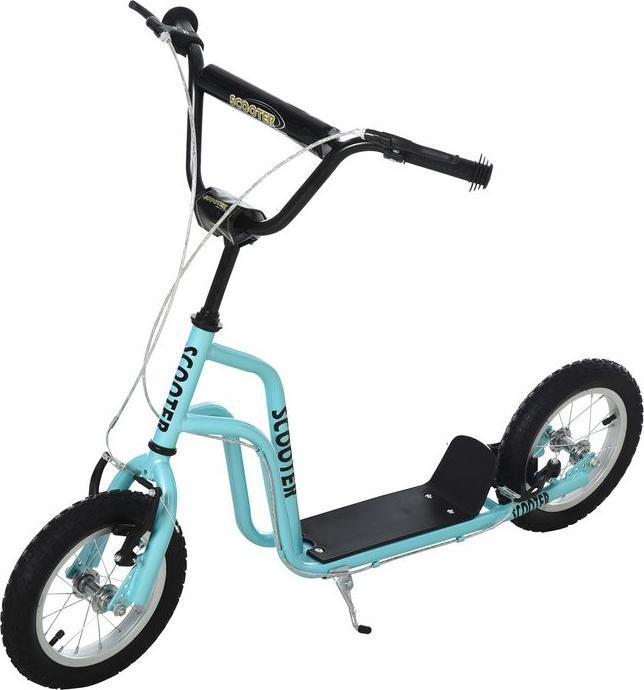 Produktbild Swisshandel24 Scooter Tretroller Kinderroller Cityroller Kickboard mit Luftreifen 12 Zoll ab 5 Jahre Blau 120x58x7