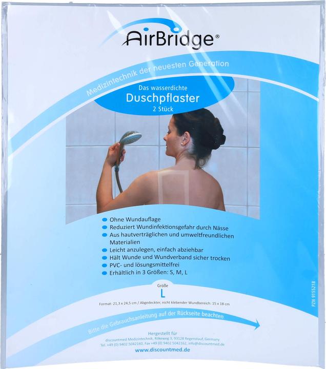 Produktbild Discountmed AirBridge Duschpflaster Grösse L 21,3 x 24,5 cm, 2 St. Pflaster (2 x)