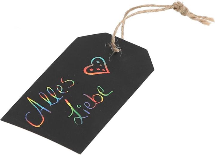 Produktbild Natura Punto 6er-Set Kratzpapier Geschenkanhänger Regenbogen, 11 x 13 x 0,4 cm (Geschenktüte, 6 x)