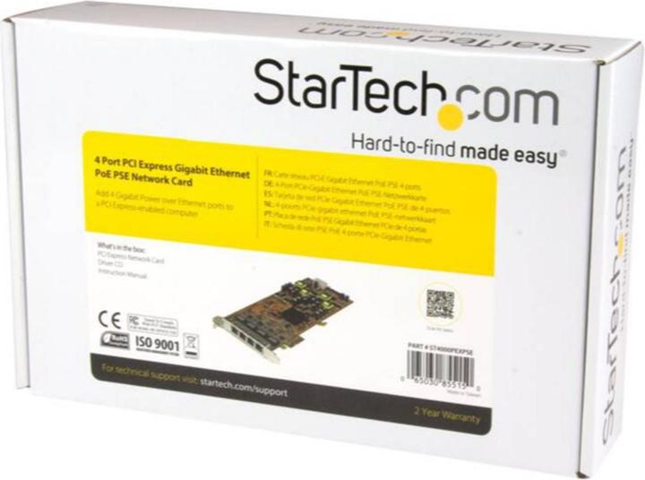 Actual product image StarTech 4 Port PCIe Gigabit Network Card (PCI-E x4)