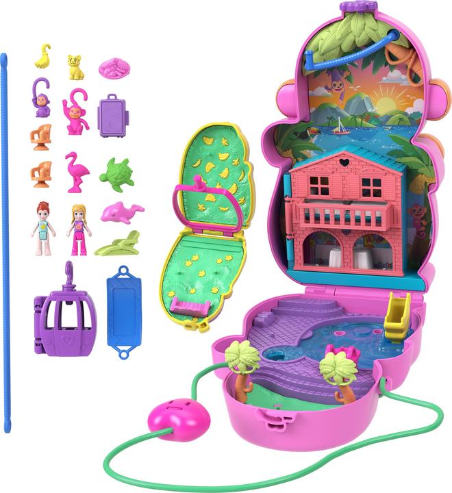 Actual product image Polly Pocket Play set monkey mum and baby
