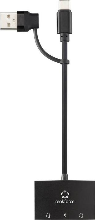 Immagine prodotto Renkforce Scheda audio RF-AA-200 2.0, connessioni per cuffie esterne (USB-C)