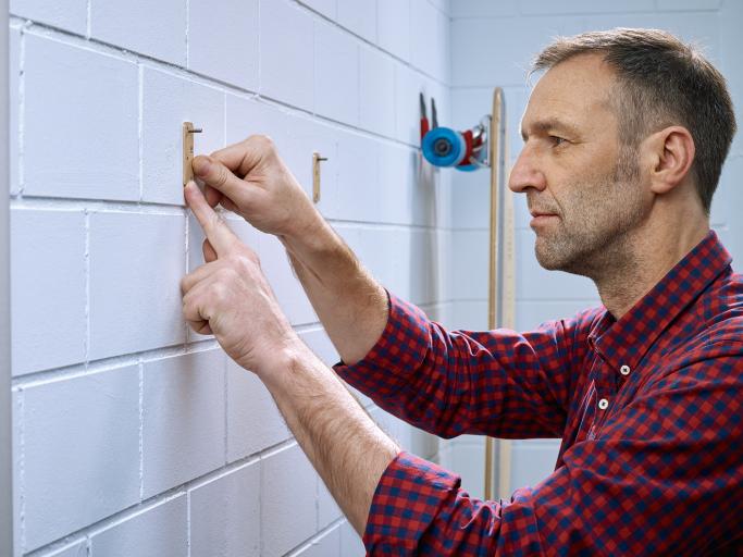 Actual product image tesa Adhesive screw for masonry & stone, square