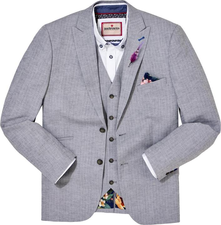 Joe Browns Herringbone Linen Blend Blazer (38)