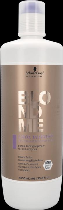 Actual product image Schwarzkopf Blondme - Cool Blondes Neutralizing Shampoo (1000 ml, Liquid shampoo)