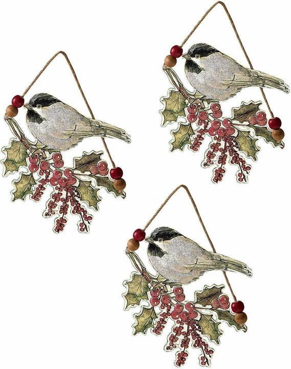 Image du produit Loberon Pendentif set de 3 Eliza rouge/vert/blanc (3 -pièce)