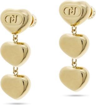 Liu Jo Gold Plated Steel Heart Dangle Earrings (Stahl)