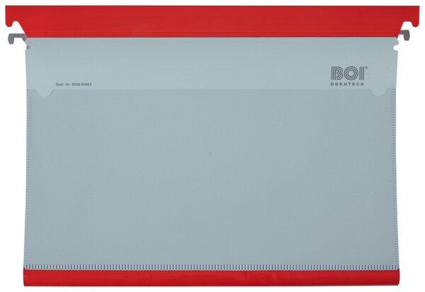 Produktbild Boi Dokutech Befundmappe OP DBMK 0-B.2, Schlauchmechanik, Kopfleiste rot, rote Planenfolie