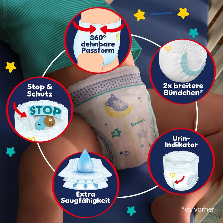 Produktbild Pampers Baby-Dry Night Pants (Gr. 4, Monatsbox, 180 Stück)
