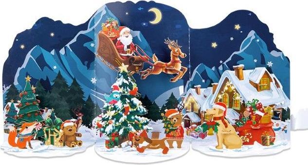 Produktbild MU Classic 3D Pop-Up Weihnachtskarte Saluts Series (1 Stk.)