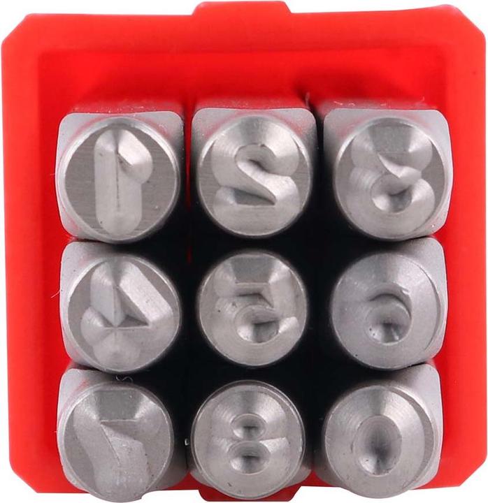 Image du produit Rs Pro Jeu de poinçons à chiffres de 5 mm, 9 pièces, 0 8