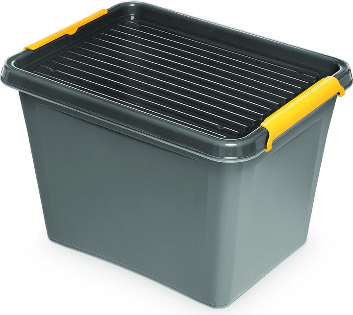 Actual product image Orplast Storage container, Solidstore box, 19 l, grey (40 x 26 x 30 cm, 19 l)