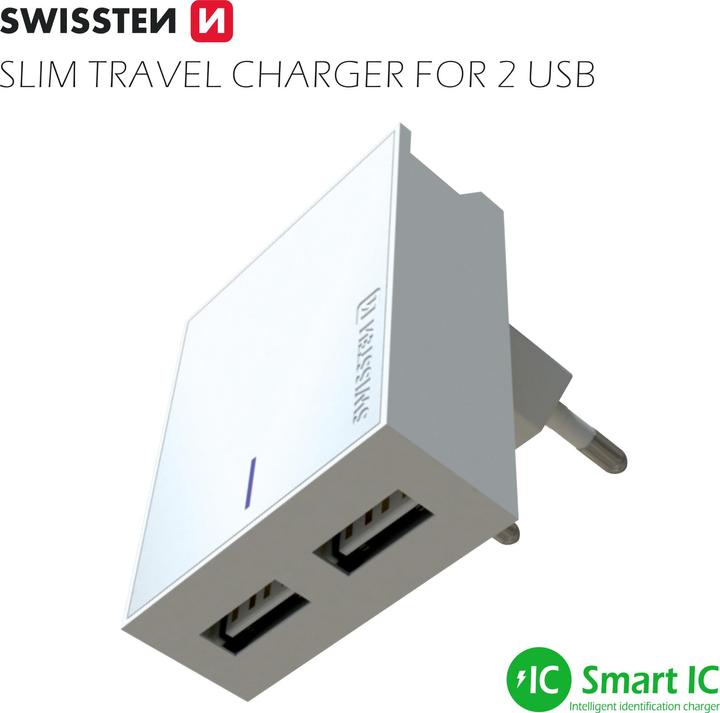 Actual product image Swissten Travel Charger Smart IC (15 W)