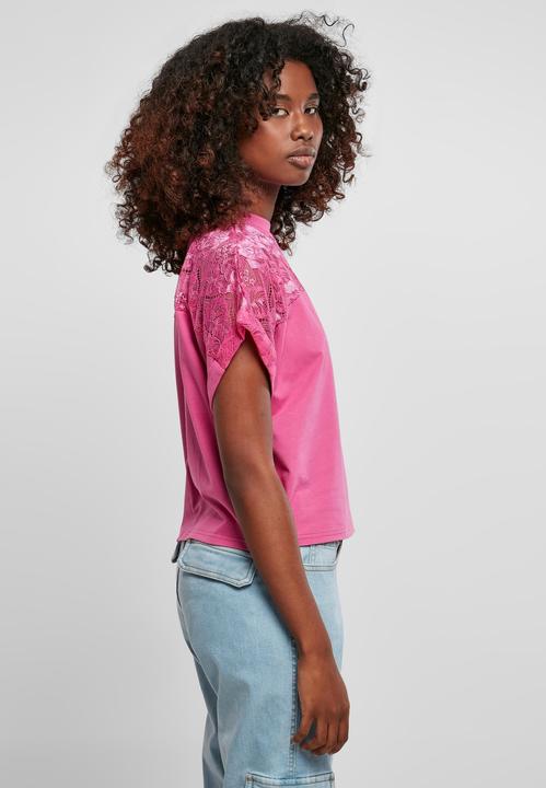 Actual product image Urban Classics Ladies Short Oversized Lace Tee - 12492 (4XL)