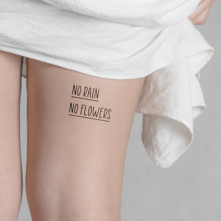 Immagine prodotto minink Tatuaggio temporaneo - NO RAIN NO FLOWERS 2