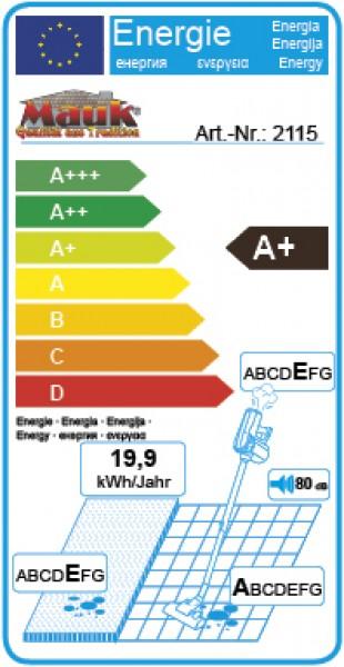 Energie-Label IHP Zyklonstaubsauger MZS 600 (Nass-Trockensauger)