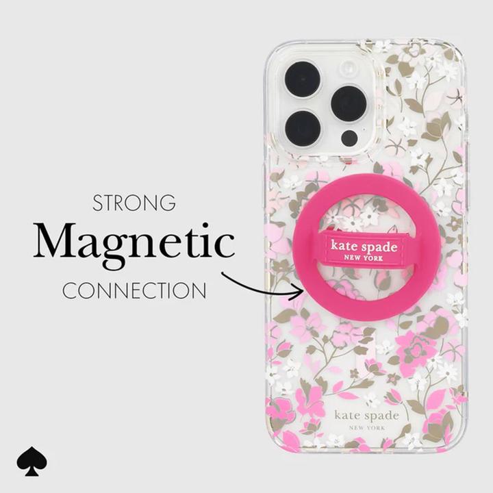 Image du produit Kate Spade Magnetischer Schlaufengriff – MagSafe Fingergriff (Pom Pom Pink)