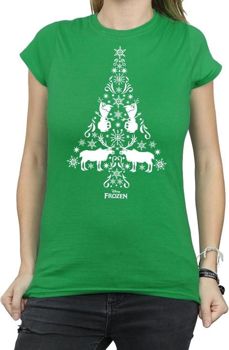 Immagine prodotto Disney Frozen Christmas Tree Maglietta Donna (L)
