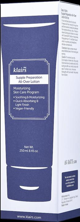 Actual product image Klairs Supple Preparation All-Over Lotion (Body cream, 250 ml)