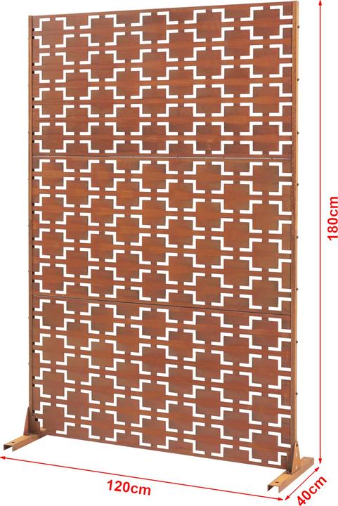 Image du produit Casa.Pro Trennwand Basciano Cortenstahl 180x120 cm Edelrost (180 x 120 x 40 cm)