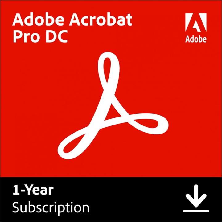 Adobe Acrobat Professional DC (1 Utilisateur, 12 mois)