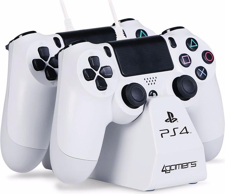 Image du produit 4Gamers PS4 Dual Charge'n'Stand blanc (PS4)