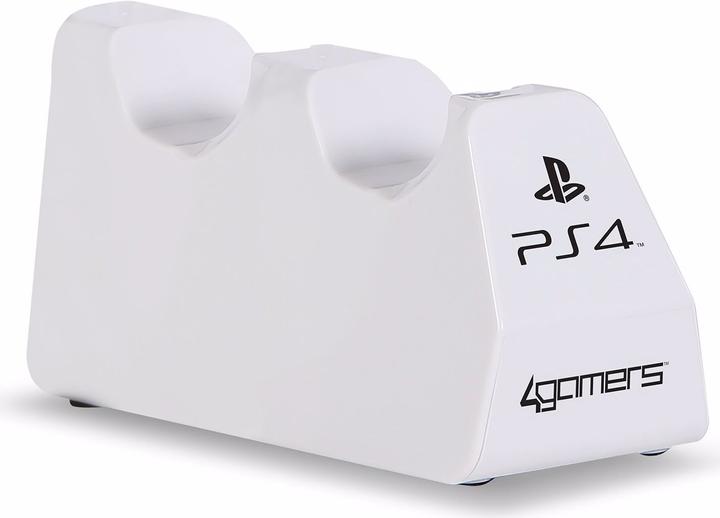 Image du produit 4Gamers PS4 Dual Charge'n'Stand blanc (PS4)