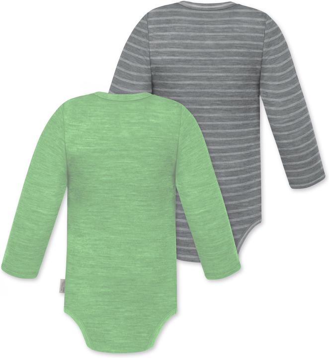 Produktbild Normani 2er Pack Baby Merino Langarmbody „Tuai" - 9401 (56)