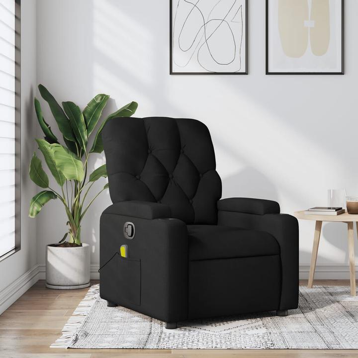 Immagine prodotto VidaXL Sedia da massaggio in tessuto nero,Colore: Nero,Materiale: Tessuto