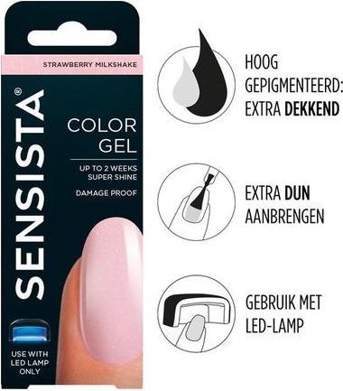 Immagine prodotto Sensista Color Gel Strawberry Milkshake - Rosa (Smalto per unghie effetto gel)