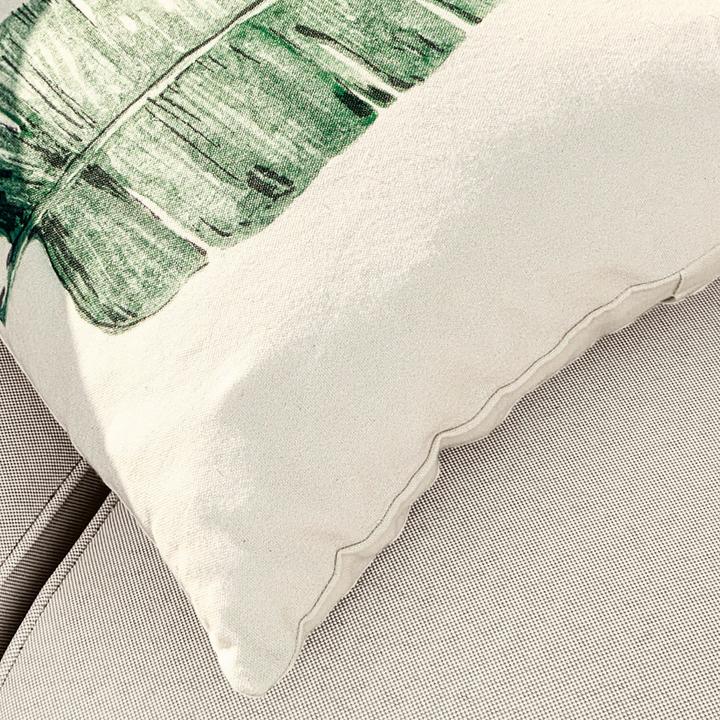 Produktbild Loberon Kissenhülle 4er Set Marly creme/grün (50 x 50 cm)