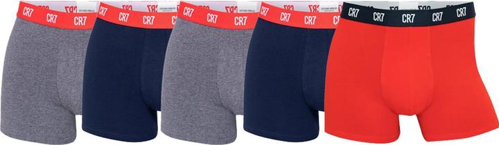 CR7 Unterhosen, 5er-Pack Grau/Navy/Rot, L (L, 5er Pack)
