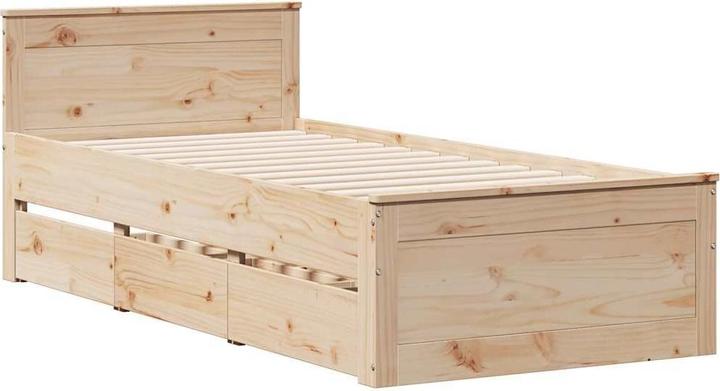 Produktbild VidaXL Bett ohne Matratze mit Kopfteil (75 x 190 cm)