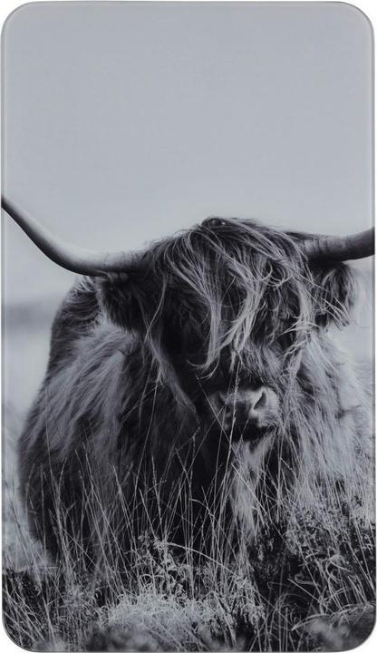 Productafbeelding Wenko Afdekplaten fornuis Highland Cattle zwart 2 stuks.