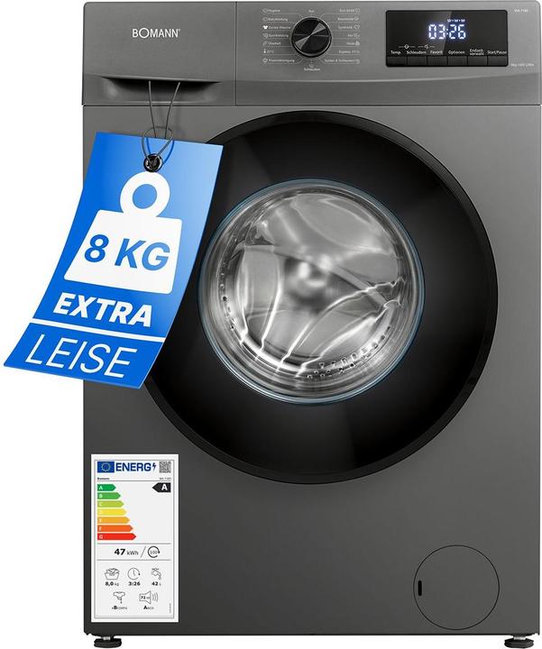Bomann WA 7185 Waschmaschine Inverter (8 kg, Modifiable)