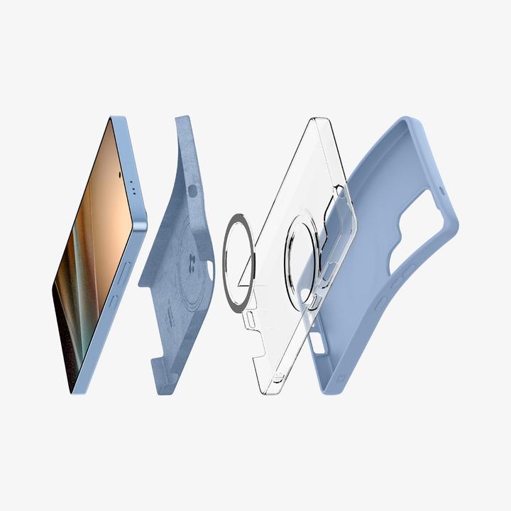 Produktbild Spigen Silicone Fit Mag Hülle für Samsung Galaxy S25 Ultra – blau (Samsung Galaxy S25 Ultra)