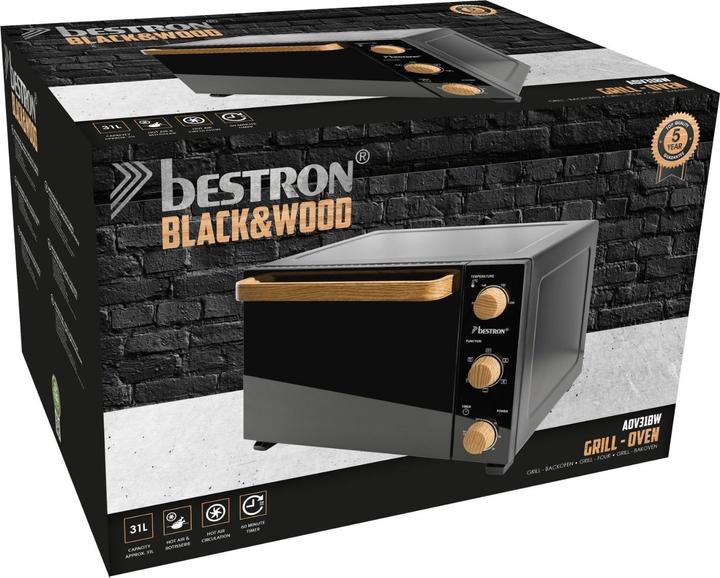 Immagine prodotto Bestron Forno grill da 31 litri, serie Black & Wood