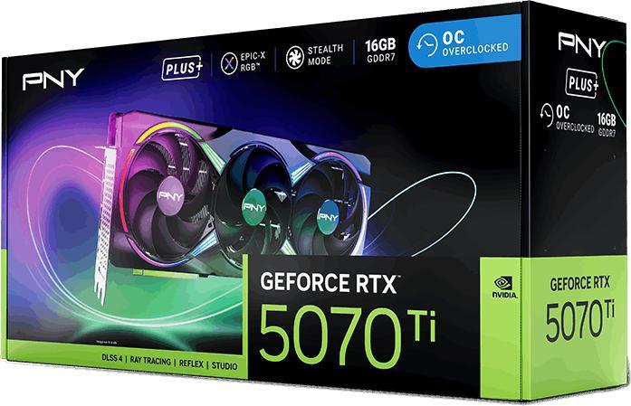 Image du produit PNY GeForce RTX 5070 Ti EPIC-X RGB (16 Go)