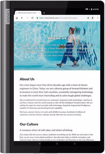 Image du produit Lenovo Yoga Smart Tab ZA53 (4G, 10.10", 64 Go, Gris)